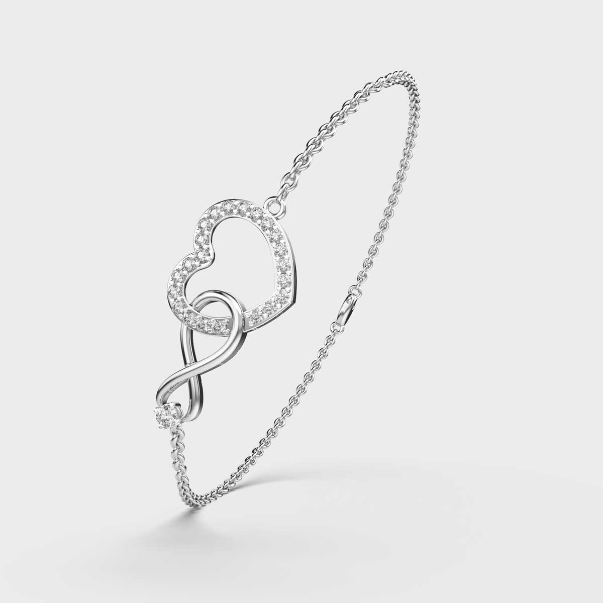 Eternal Love Chain Bracelet with Diamonds