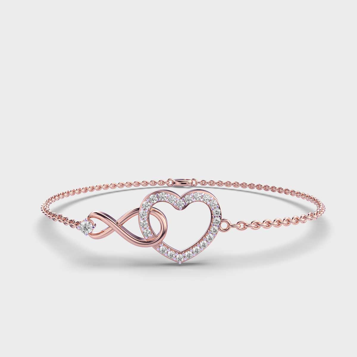 Eternal Love Chain Bracelet with Diamonds