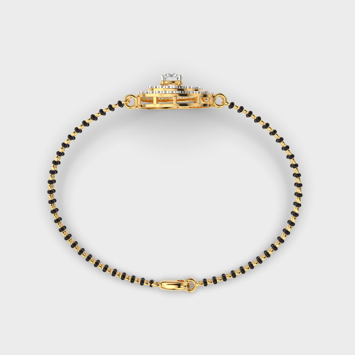 Encircling Life Diamond Mangalsutra Bracelet (With Chain)