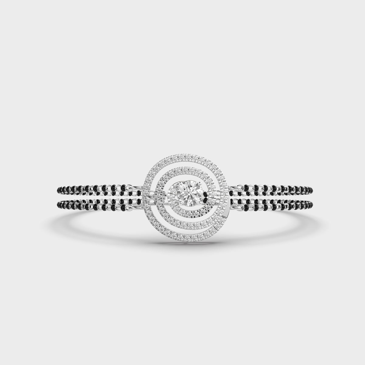 Encircling Life Diamond Mangalsutra Bracelet (With Chain)
