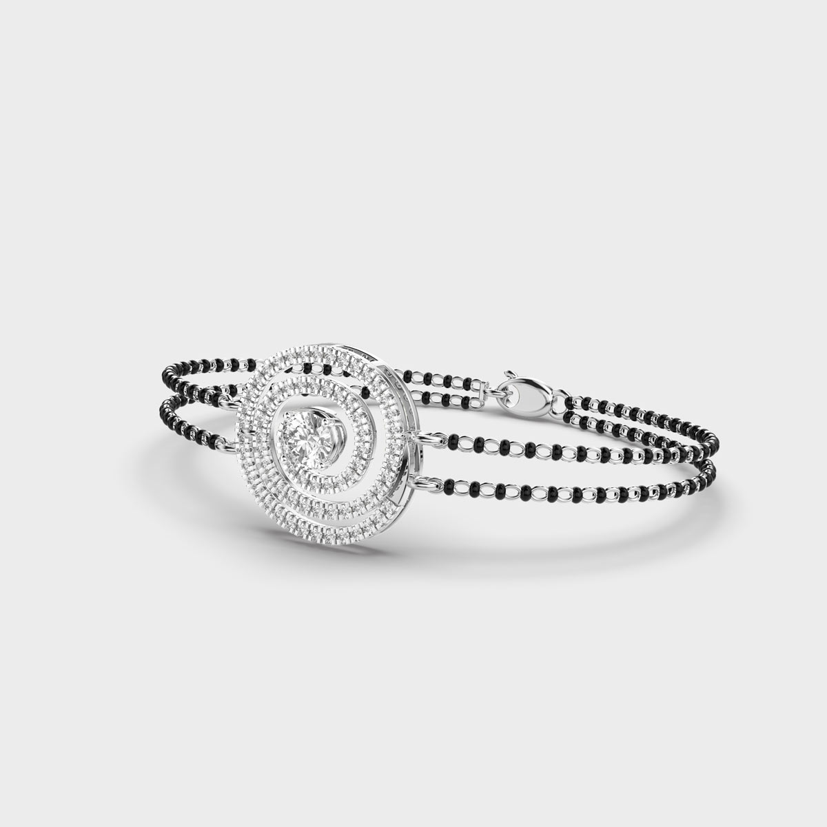 Encircling Life Diamond Mangalsutra Bracelet (With Chain)