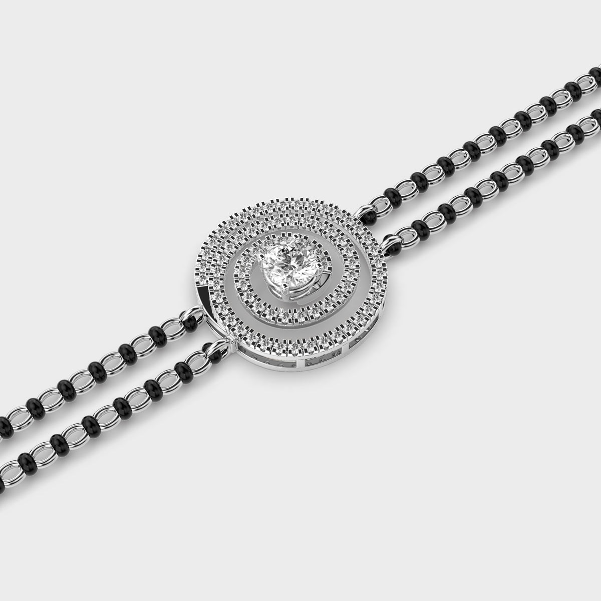 Encircling Life Diamond Mangalsutra Bracelet (With Chain)