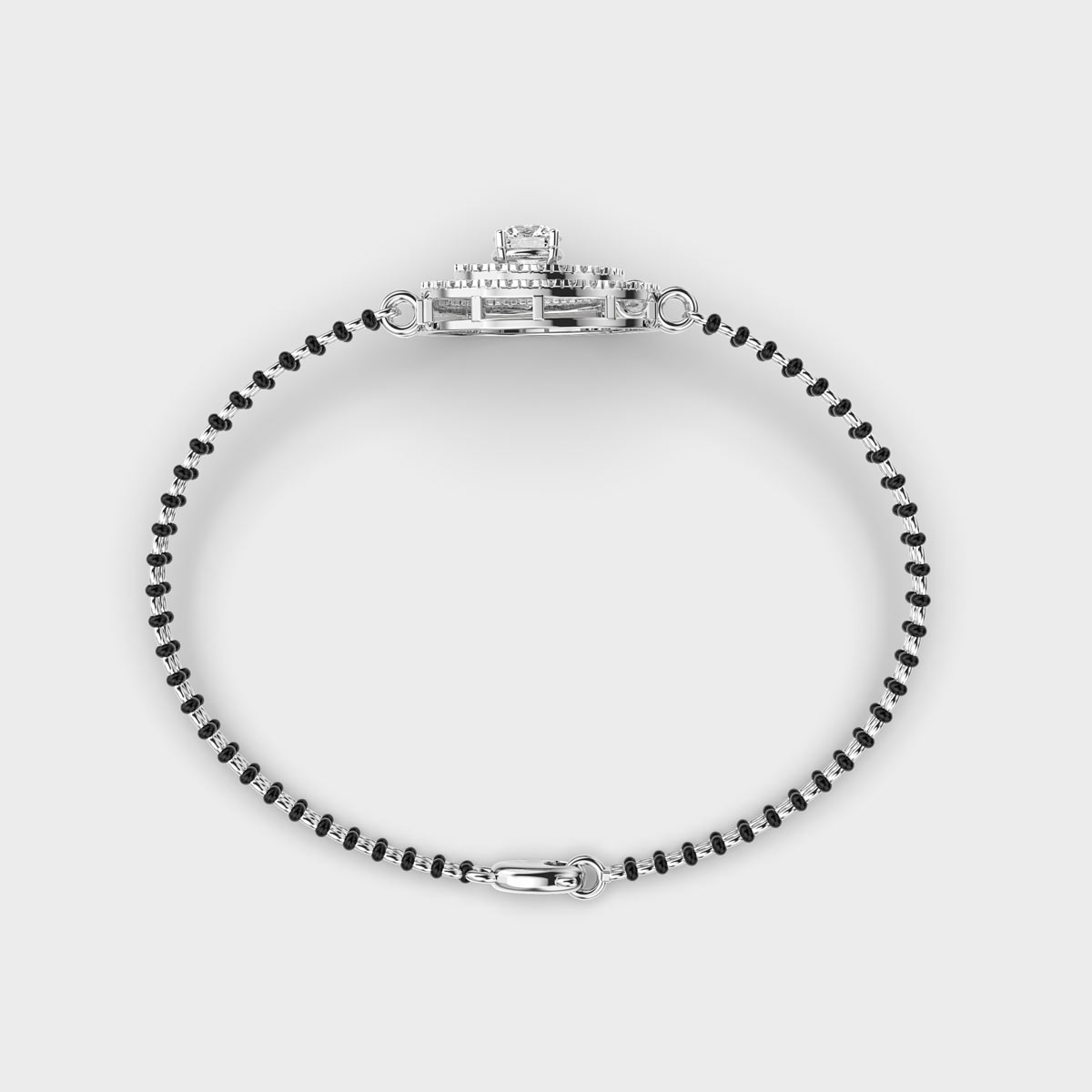 Encircling Life Diamond Mangalsutra Bracelet (With Chain)
