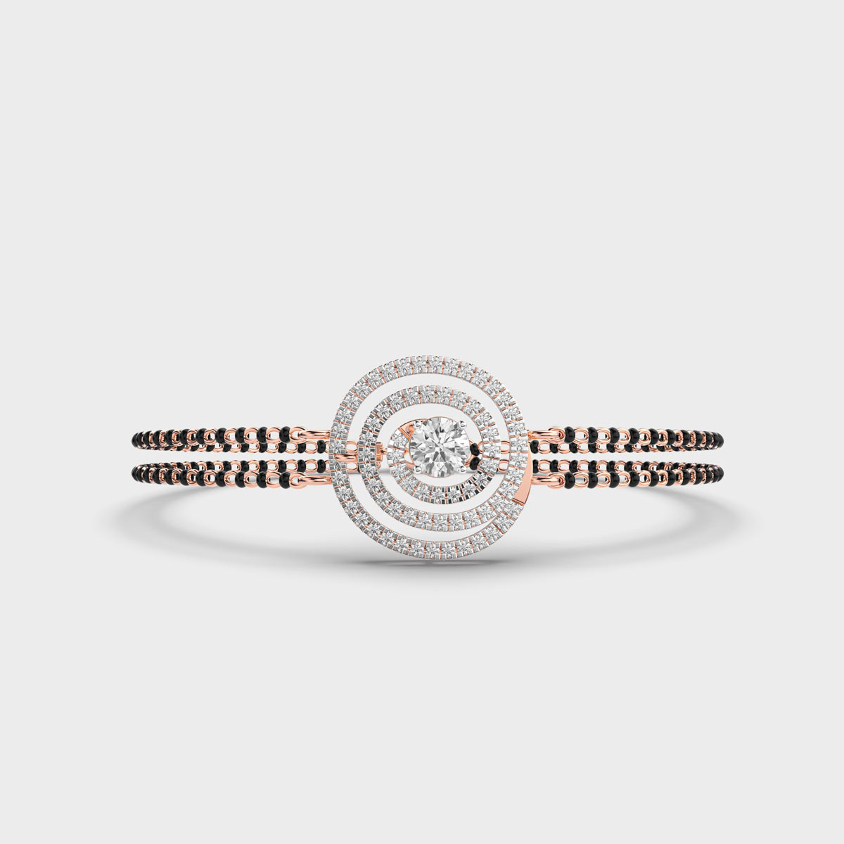 Encircling Life Diamond Mangalsutra Bracelet (With Chain)