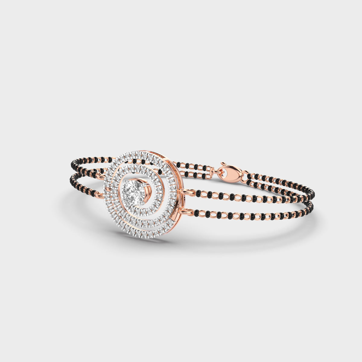 Encircling Life Diamond Mangalsutra Bracelet (With Chain)