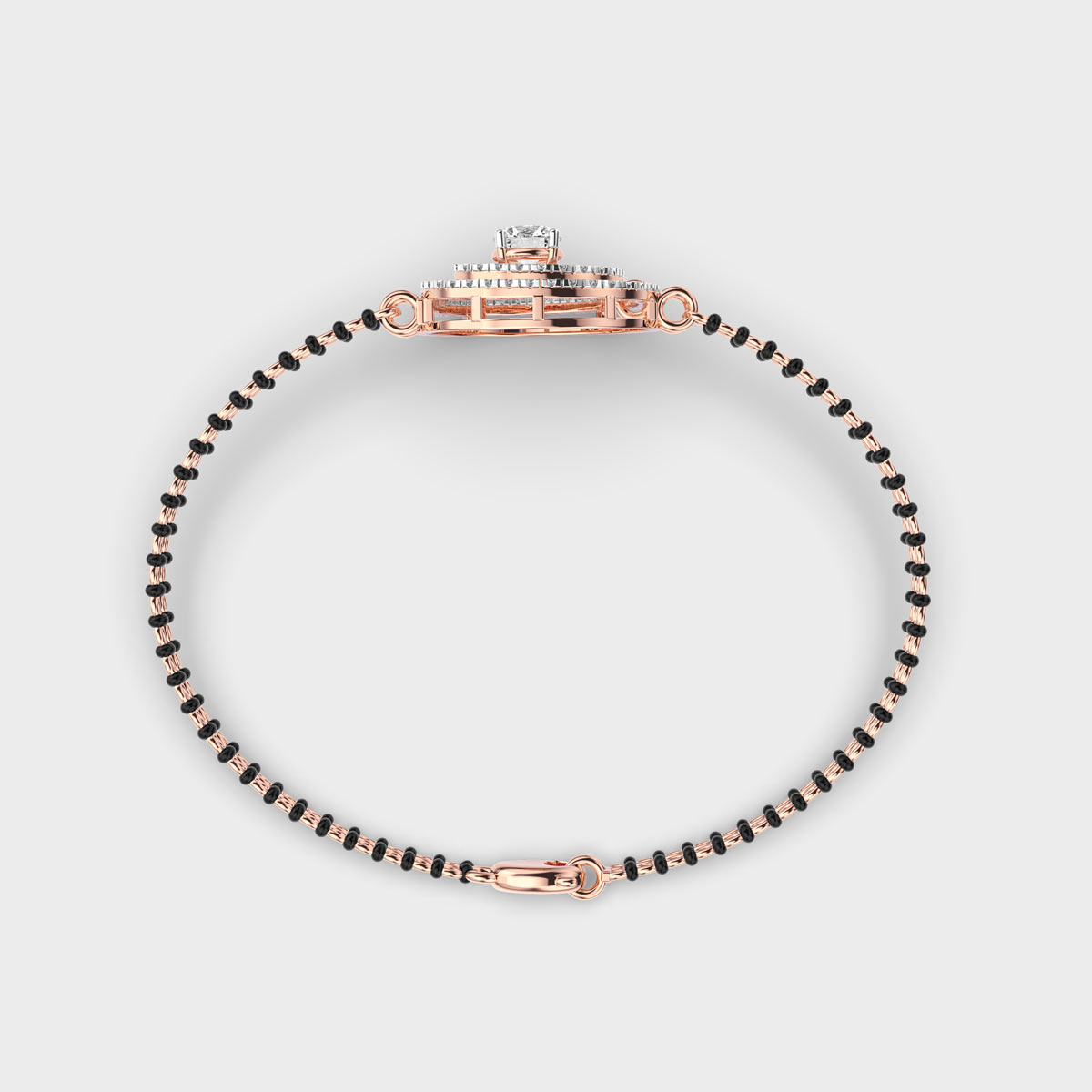 Encircling Life Diamond Mangalsutra Bracelet (With Chain)