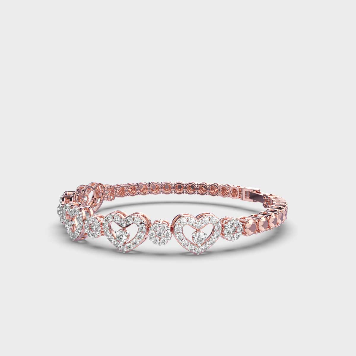 Heart & Dots Diamond Bracelet
