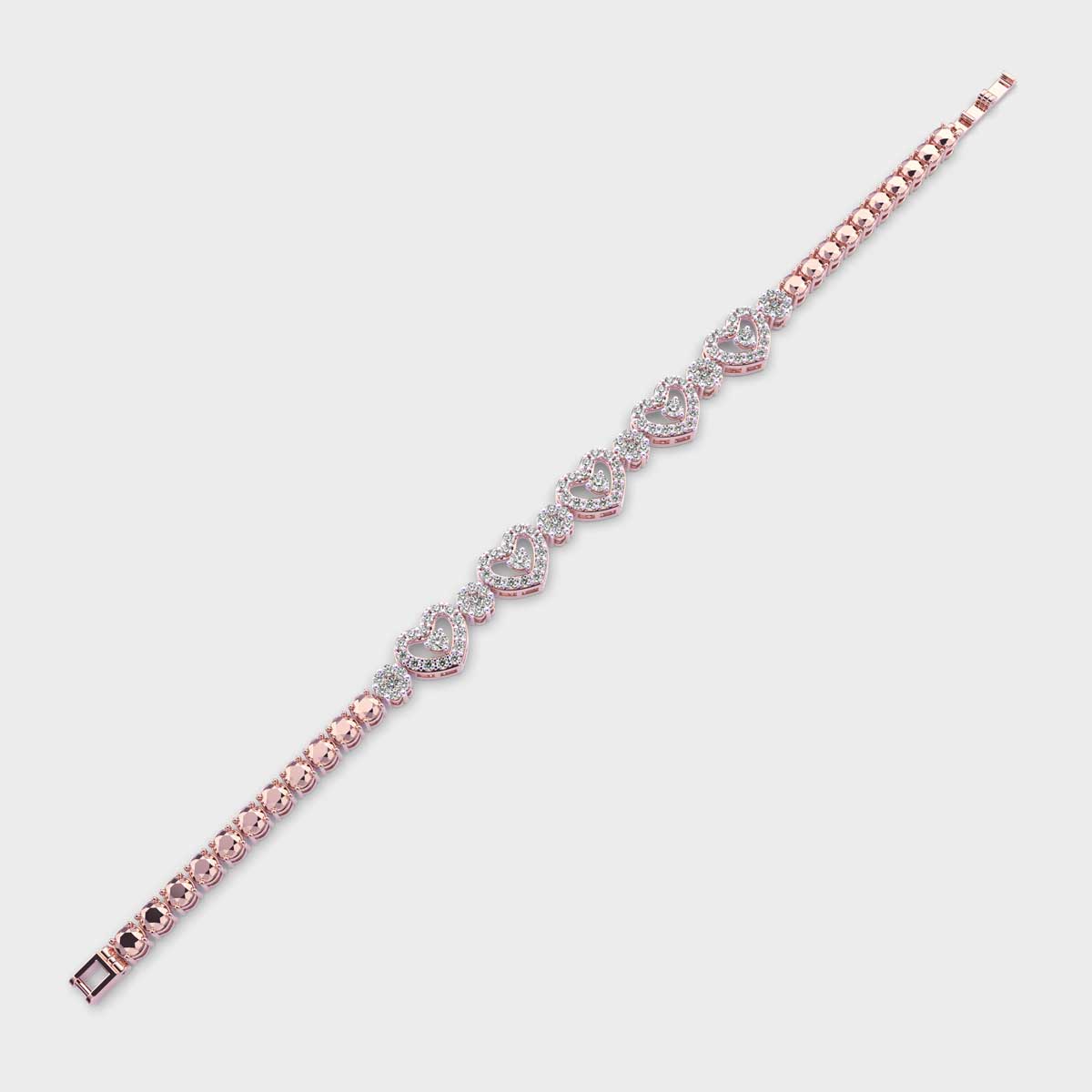 Heart & Dots Diamond Bracelet
