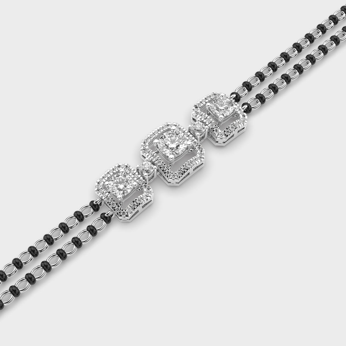 Divya Bandhan Diamond Mangalsutra Bracelet (With Chain)