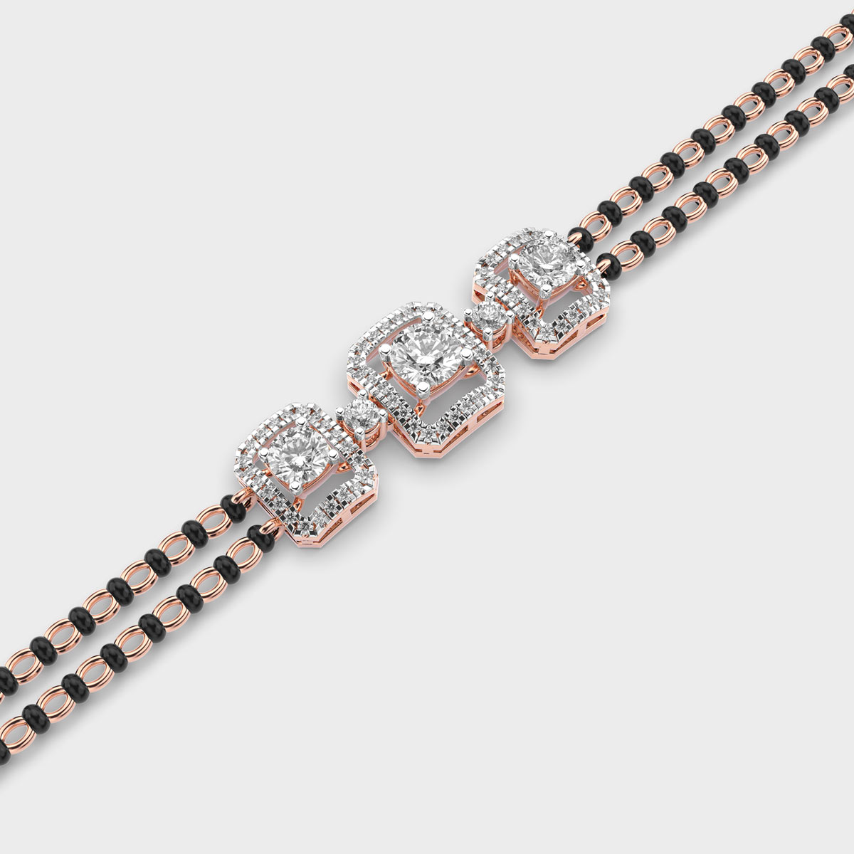 Divya Bandhan Diamond Mangalsutra Bracelet (With Chain)