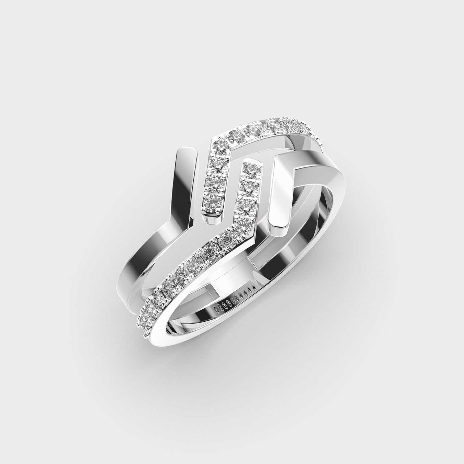 Slim Spark Diamond Ring