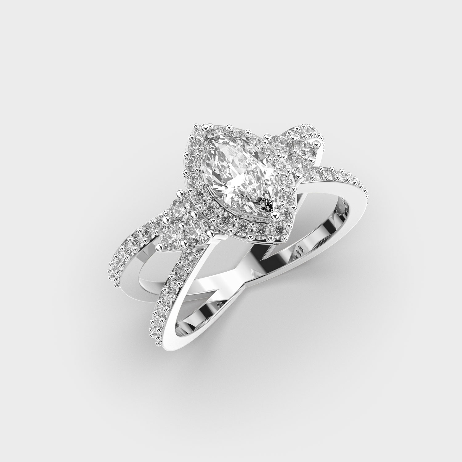 Radiant Eclipse Diamond Ring