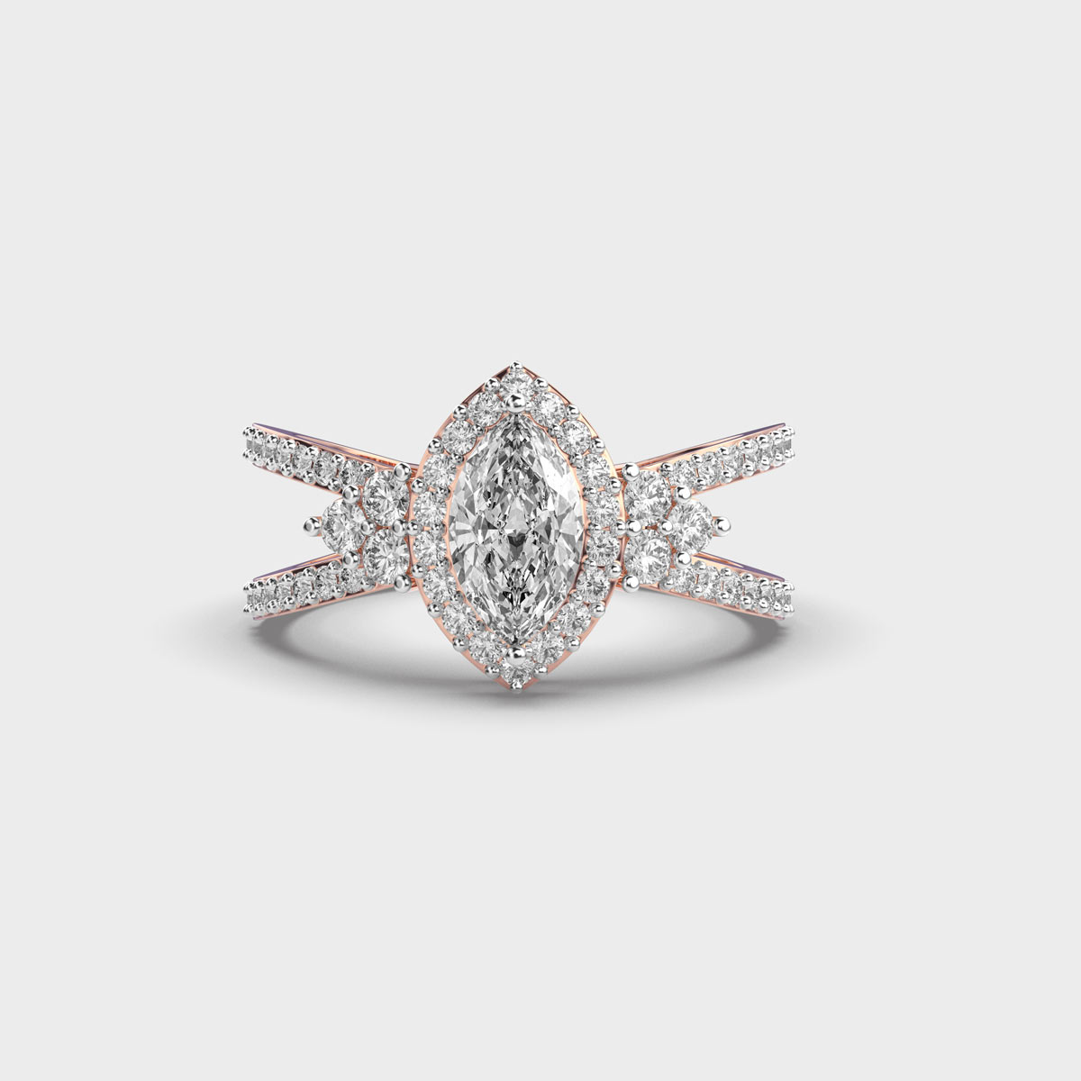 Radiant Eclipse Diamond Ring