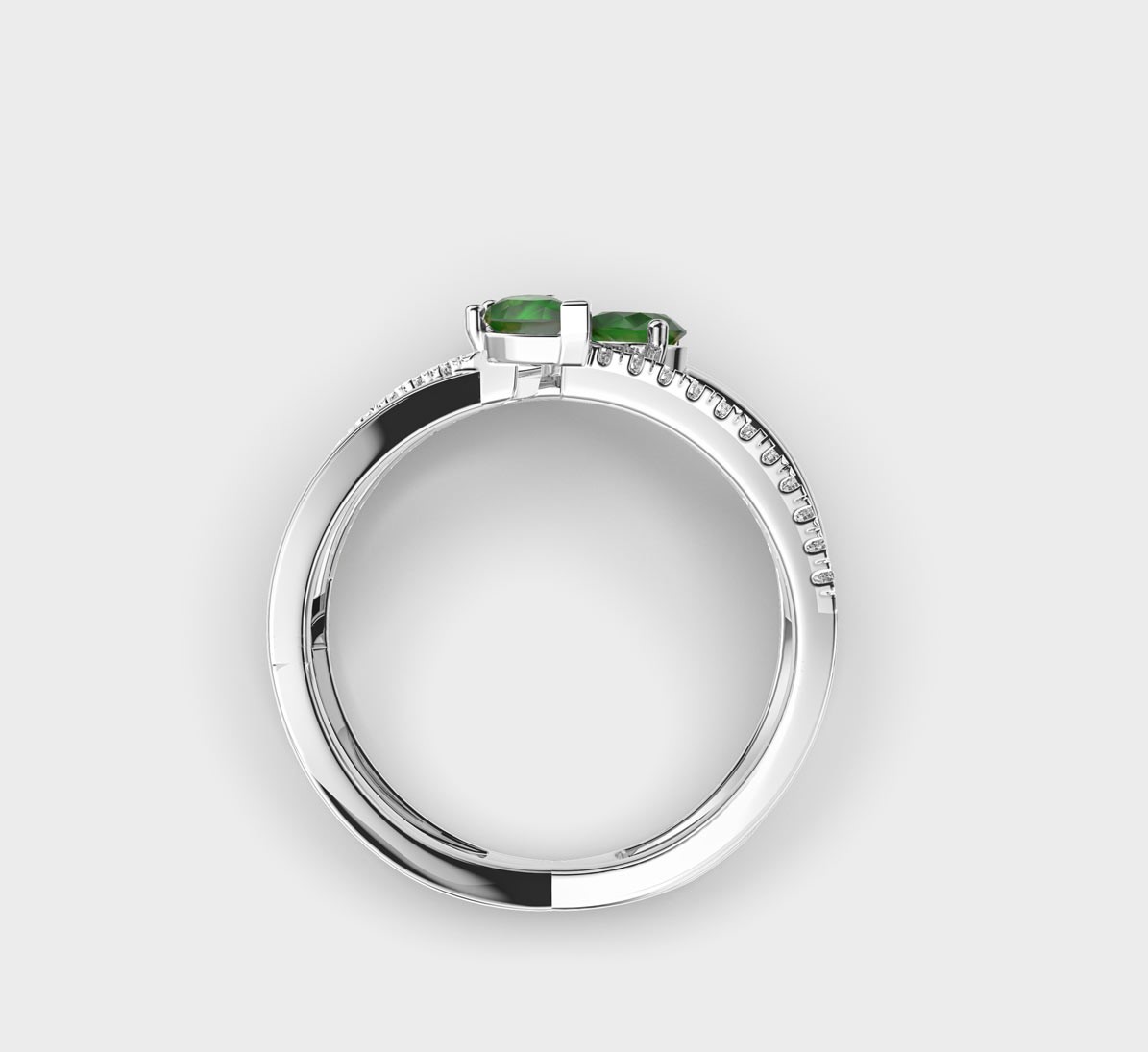 Enchanting Crossover Diamond Ring