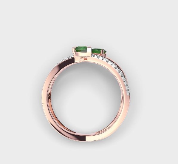 Enchanting Crossover Diamond Ring