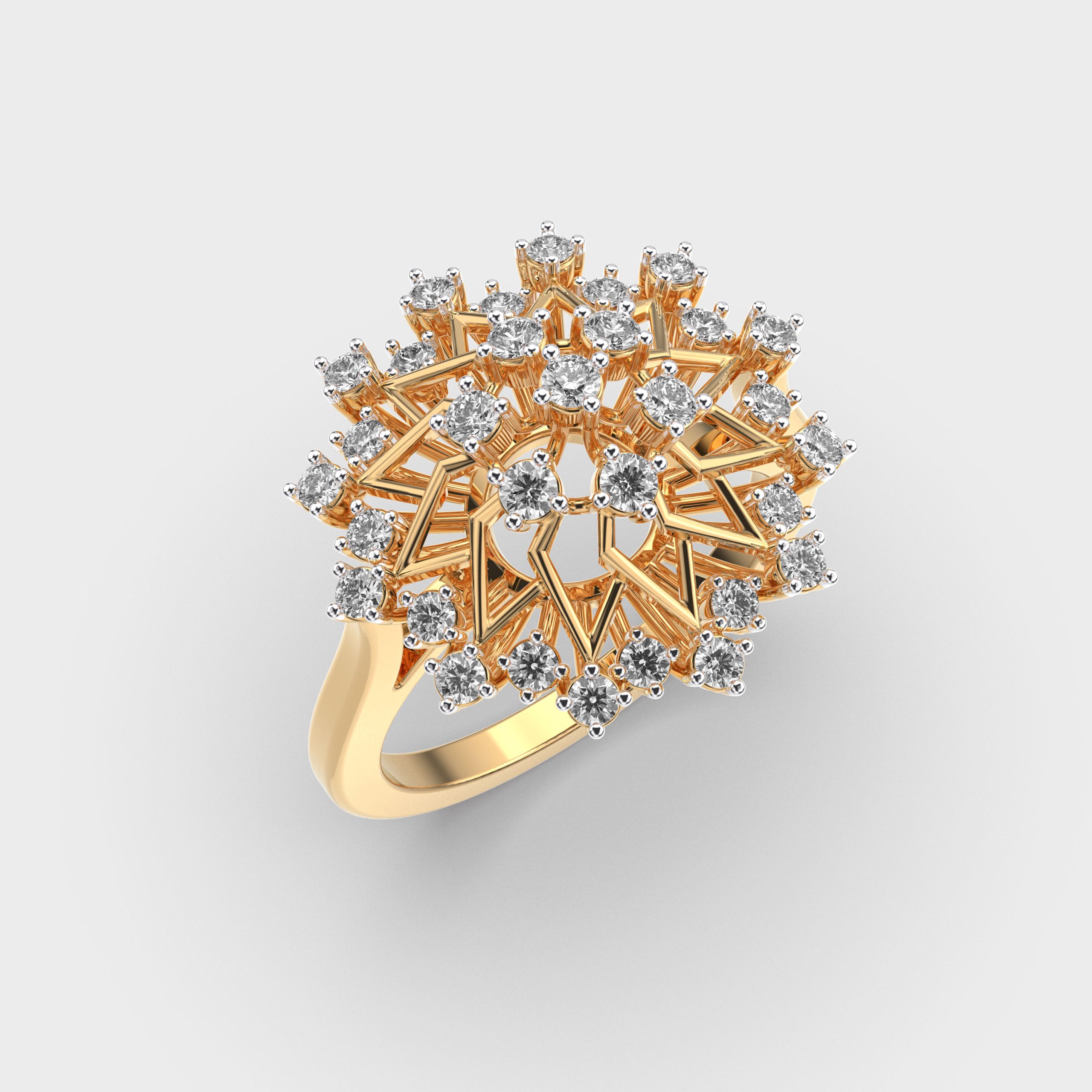 Jazzy Fireworks Diamond Ring