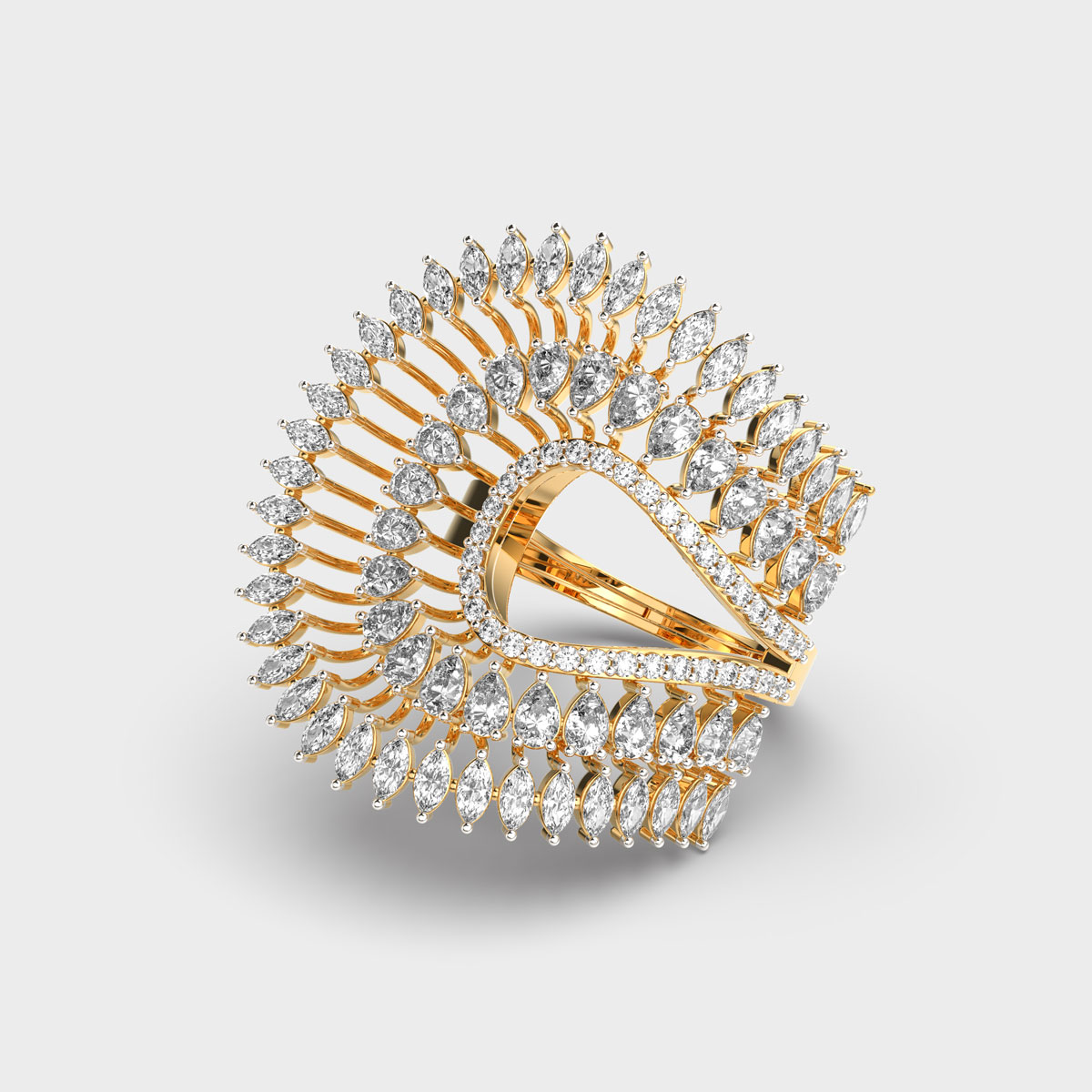 Sparkling Flambouyance Diamond Ring