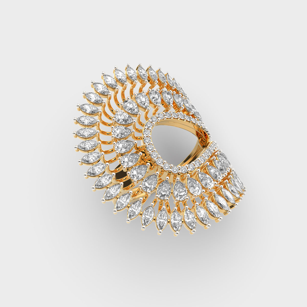 Sparkling Flambouyance Diamond Ring