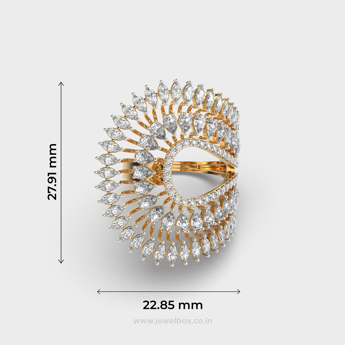 Sparkling Flambouyance Diamond Ring