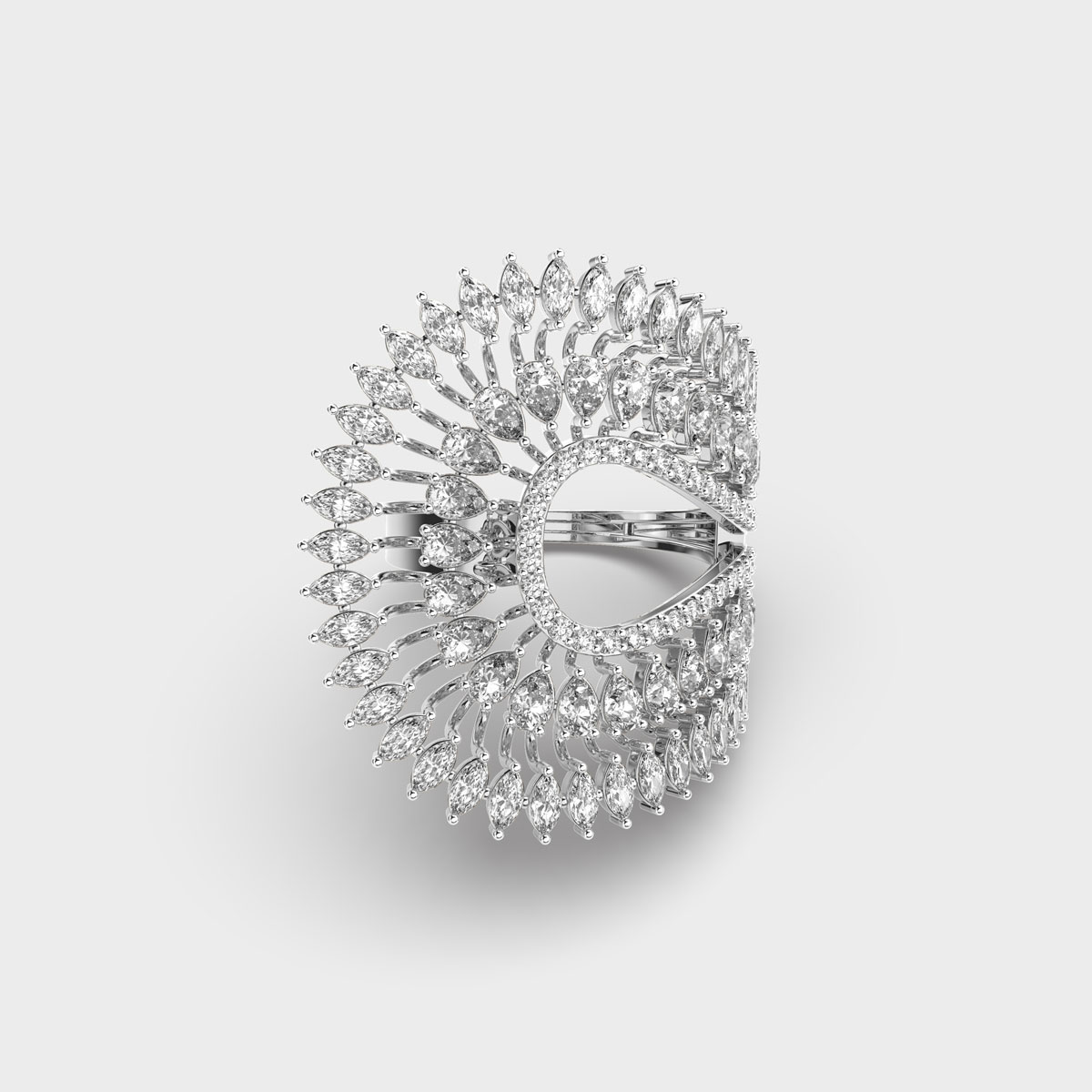 Sparkling Flambouyance Diamond Ring