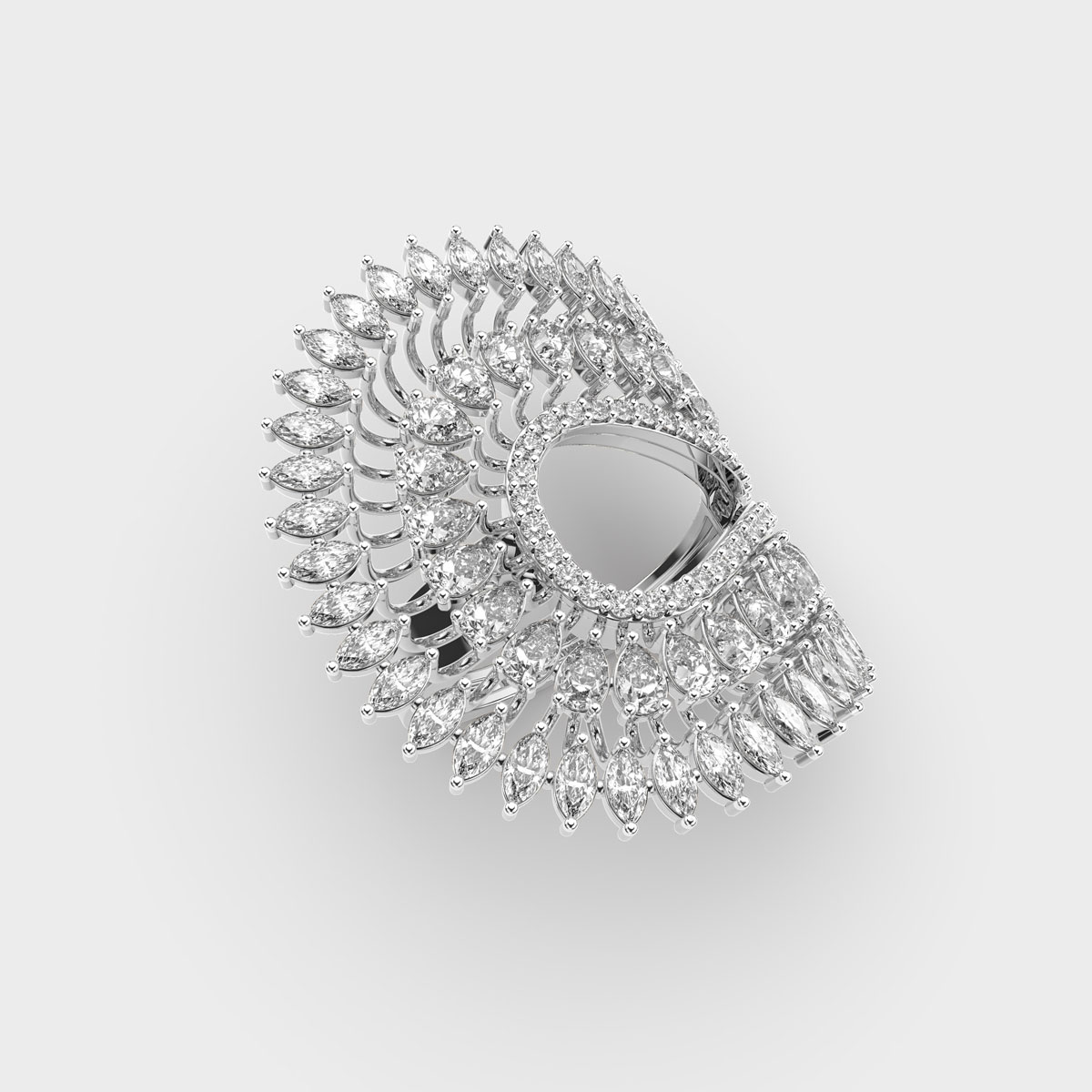 Sparkling Flambouyance Diamond Ring