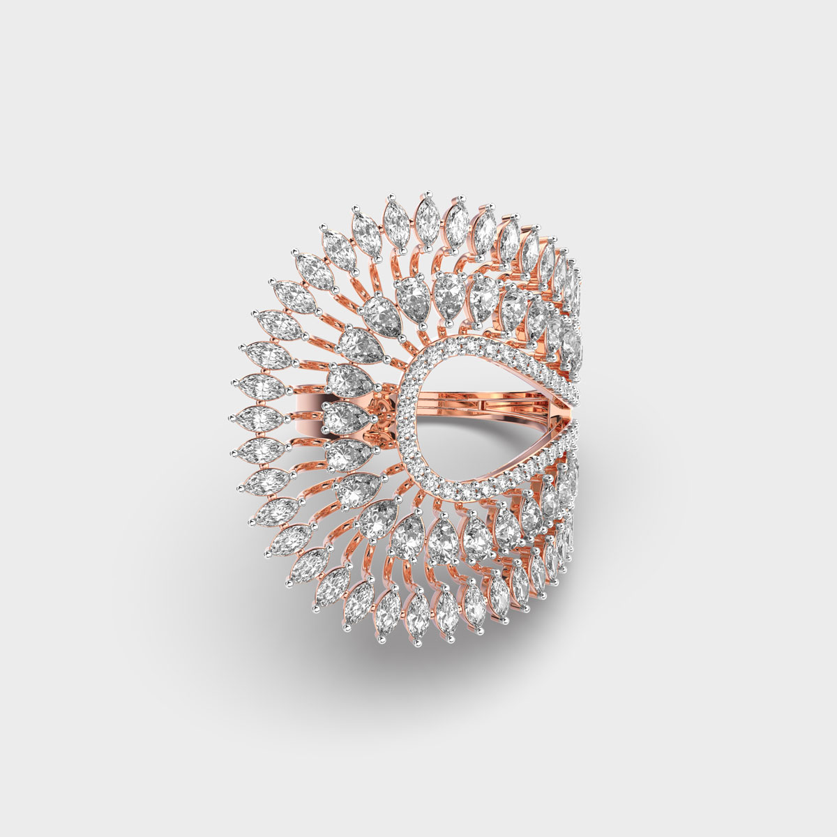 Sparkling Flambouyance Diamond Ring