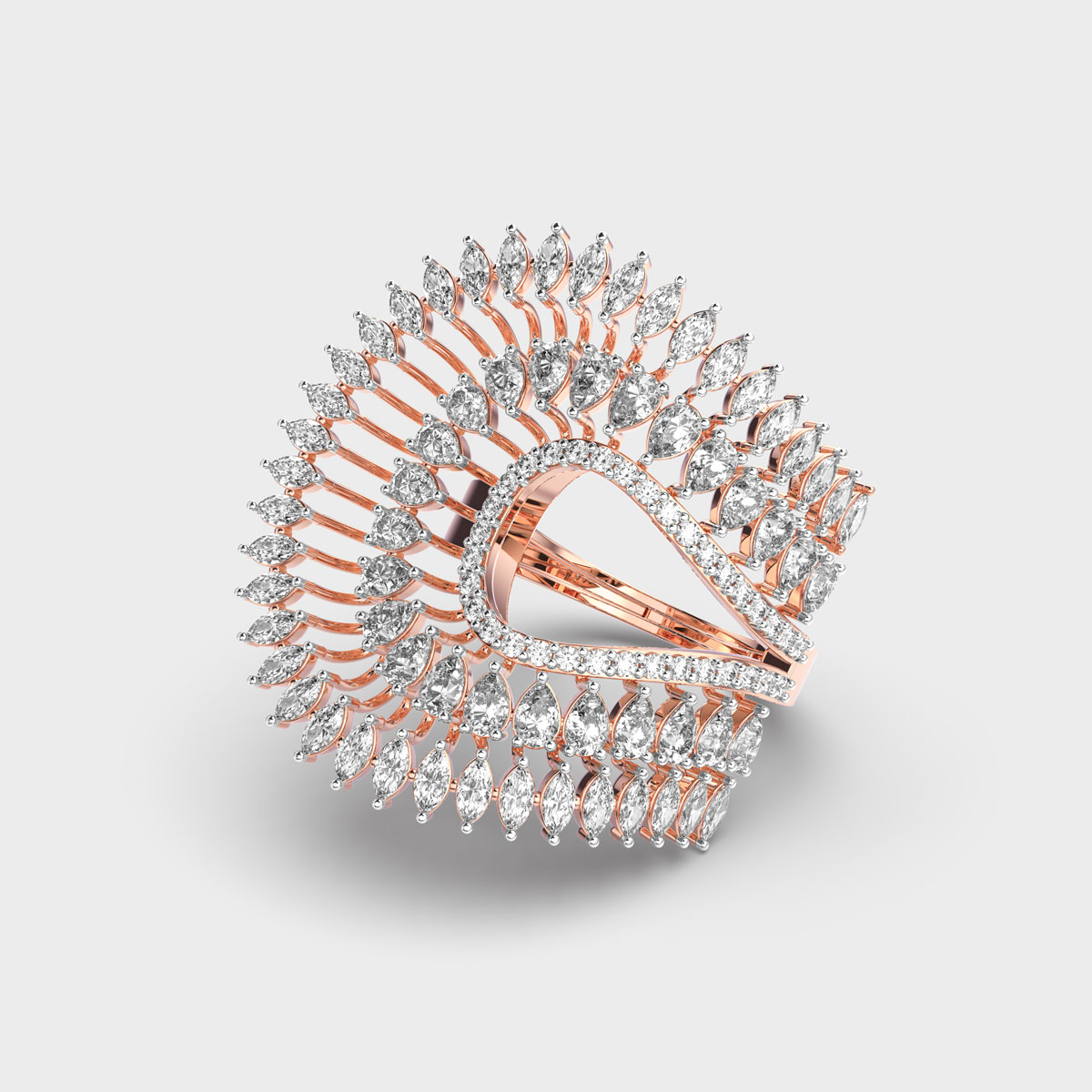Sparkling Flambouyance Diamond Ring