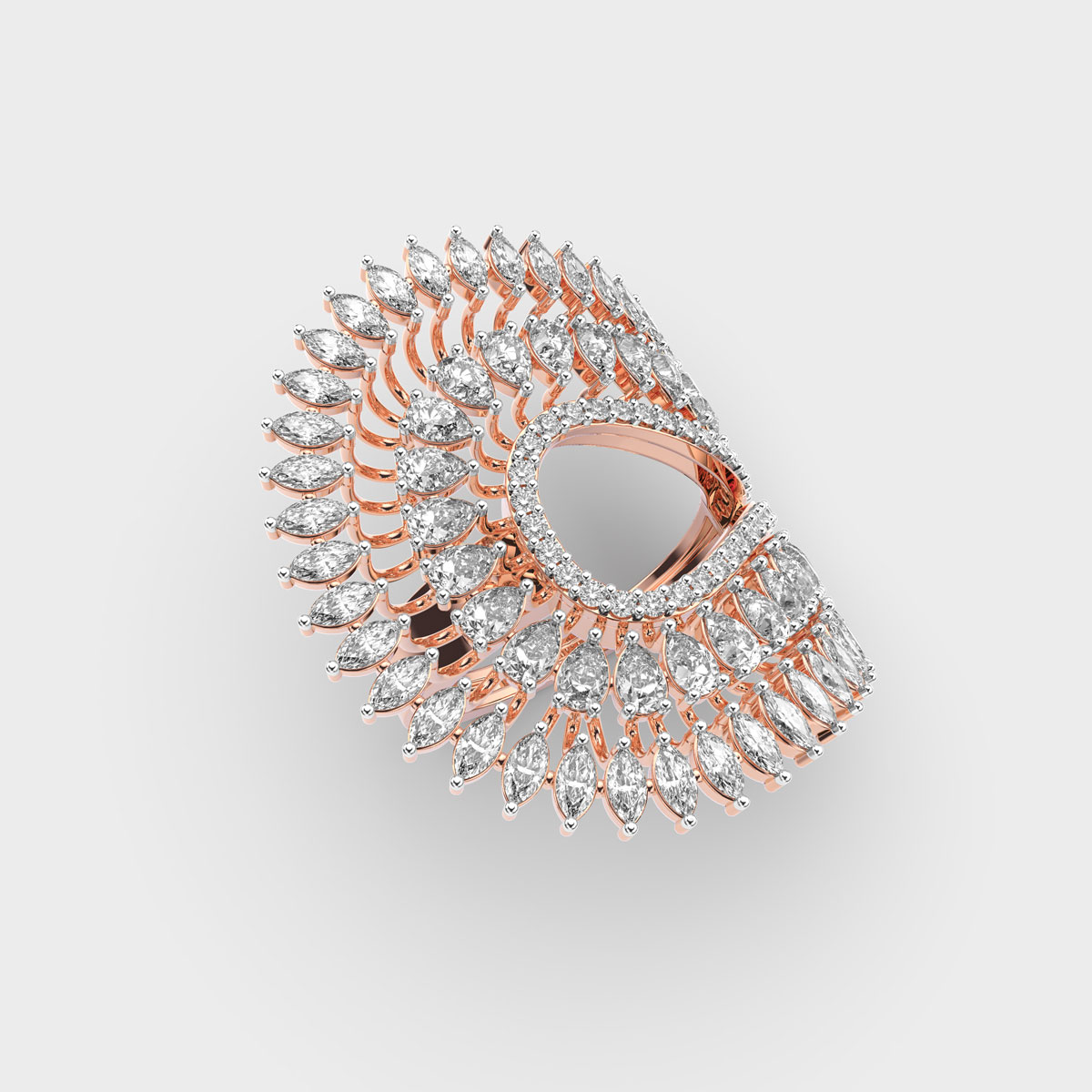 Sparkling Flambouyance Diamond Ring