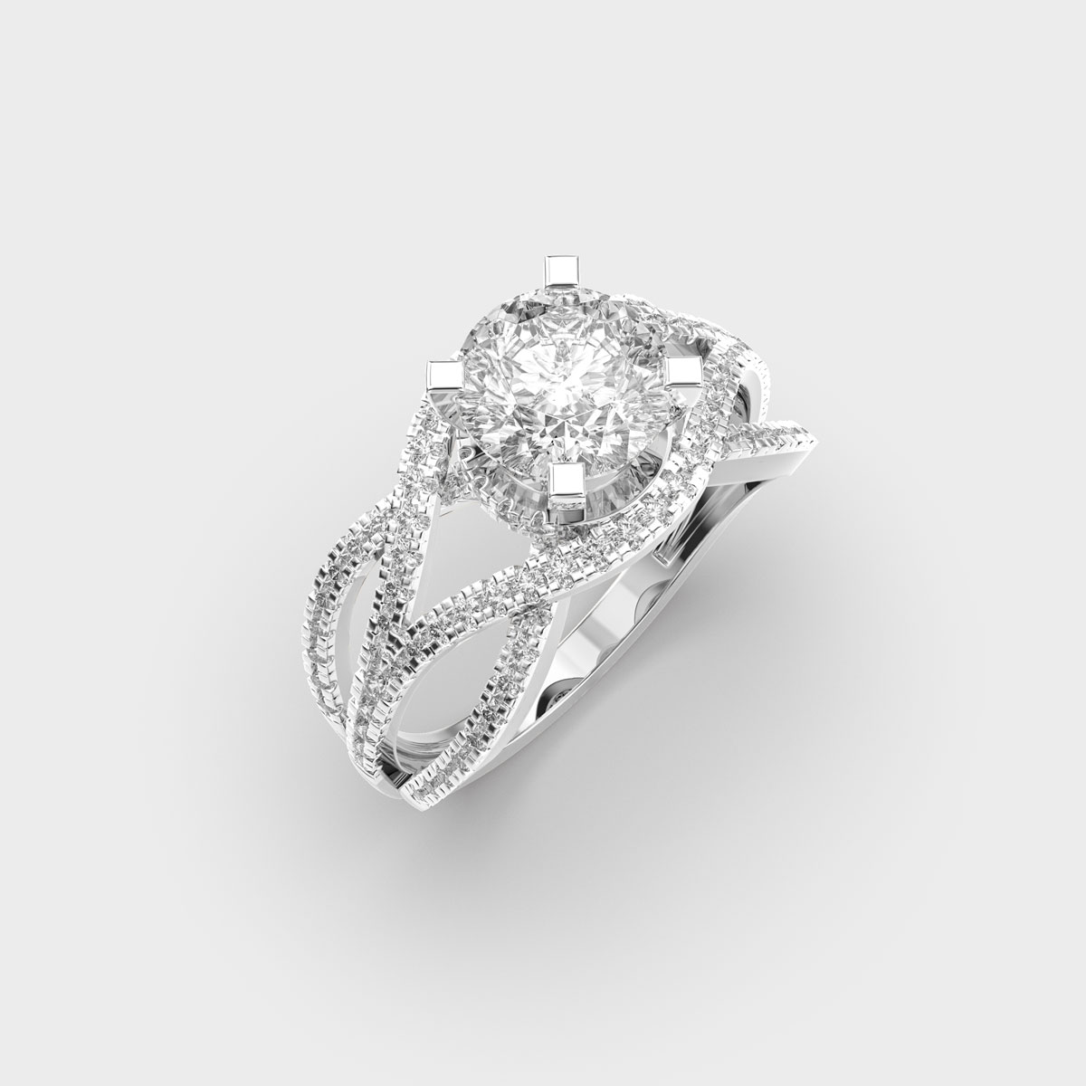 Queenship Exotic Padma Cut Diamond Solitaire Ring