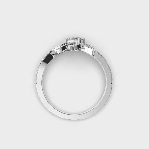 Refreshing Lotus Diamond Ring