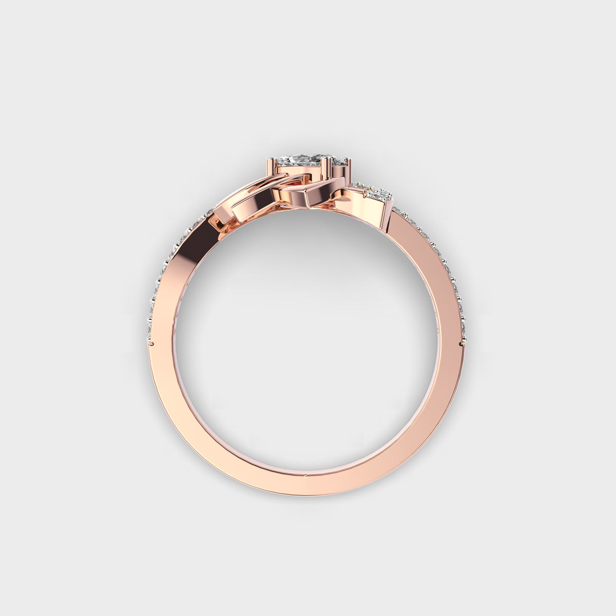 Refreshing Lotus Diamond Ring