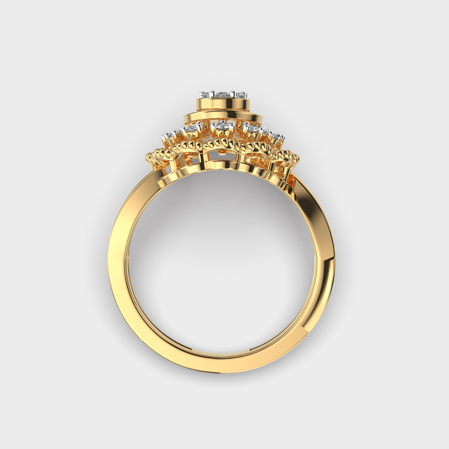 Graceful Ornate Diamond Ring