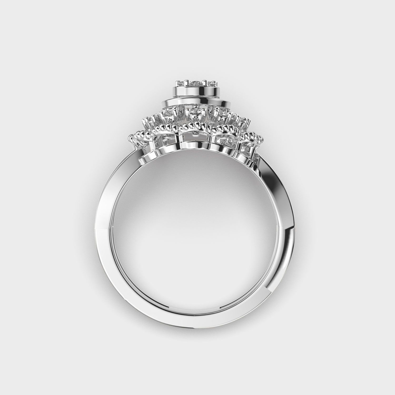 Graceful Ornate Diamond Ring