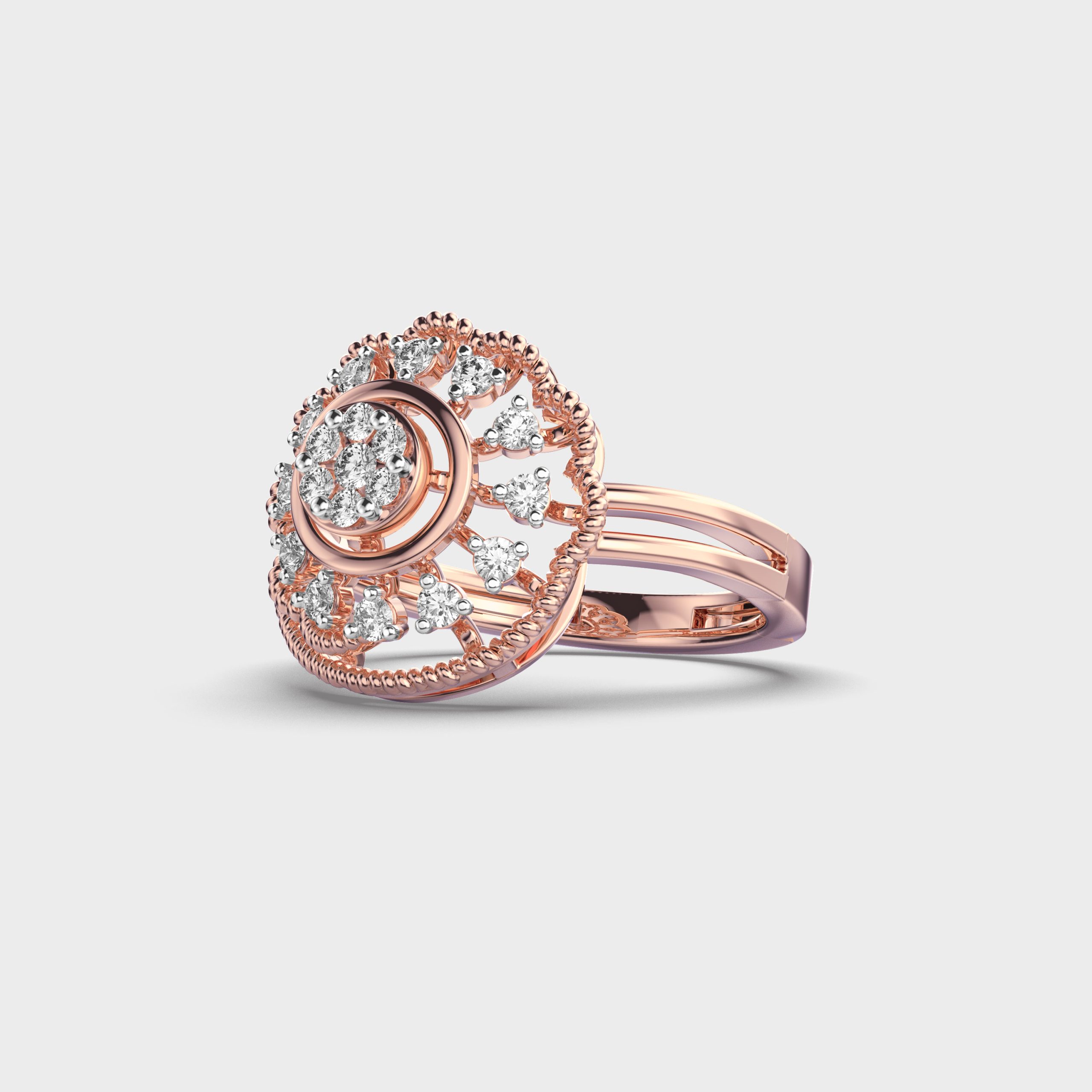 Graceful Ornate Diamond Ring