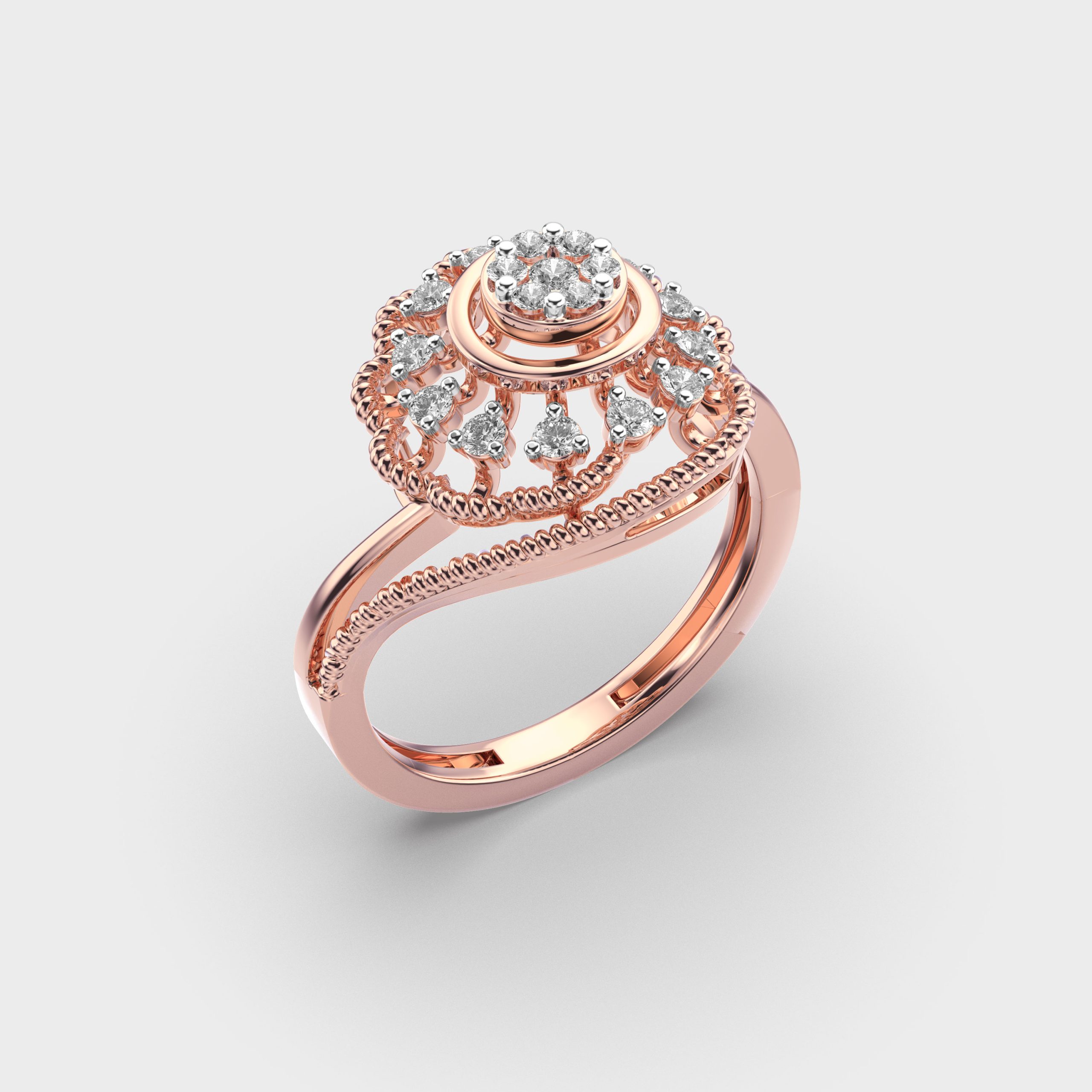 Graceful Ornate Diamond Ring