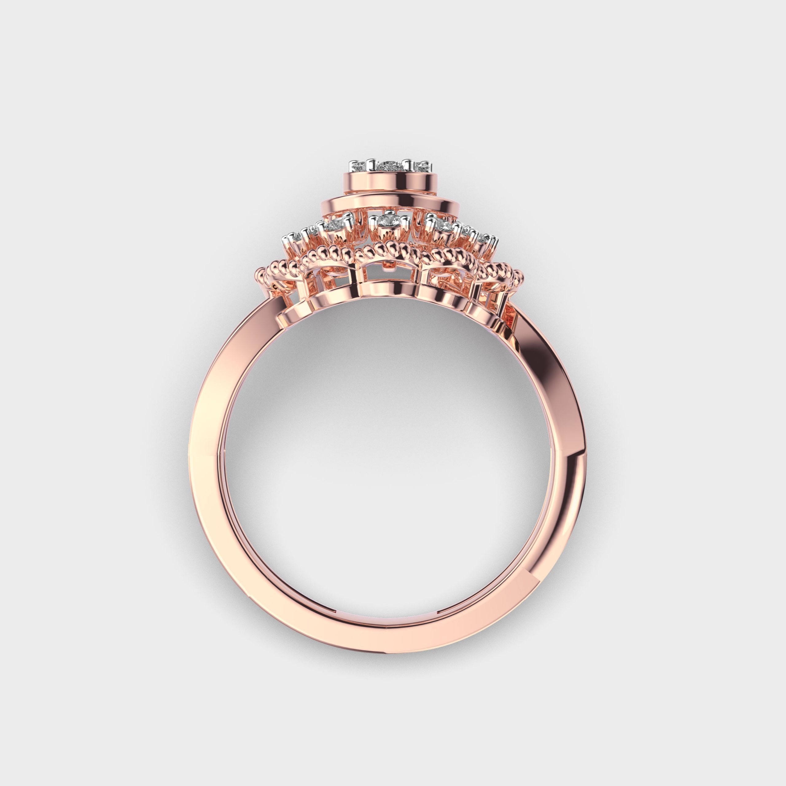 Graceful Ornate Diamond Ring