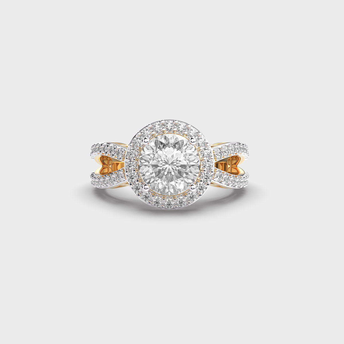 Dazzling Round Padma Cut Diamond Ring
