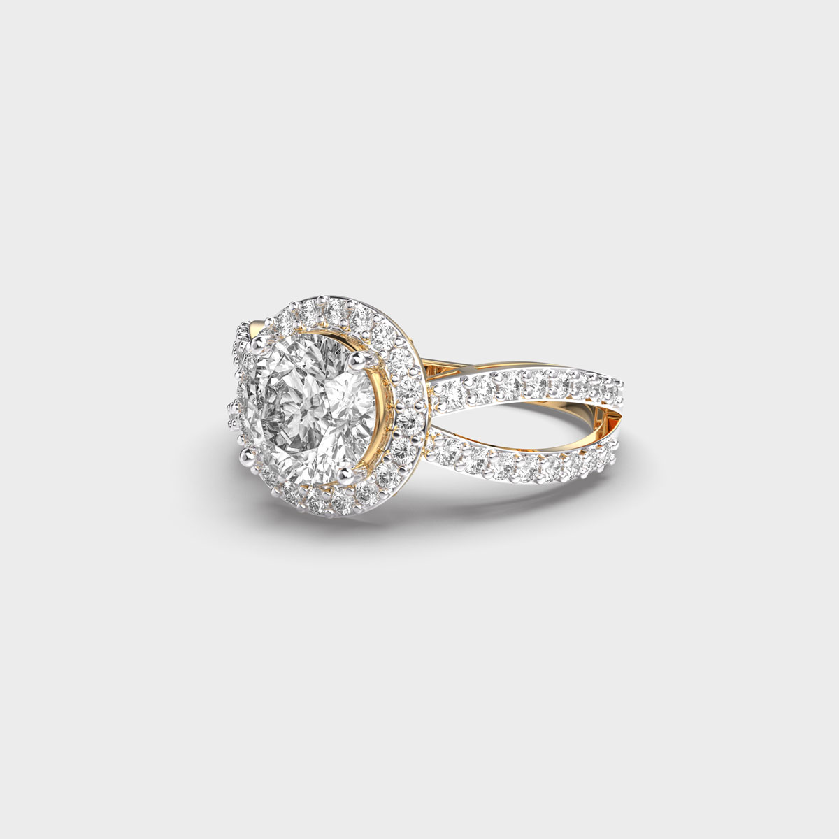 Dazzling Round Padma Cut Diamond Ring