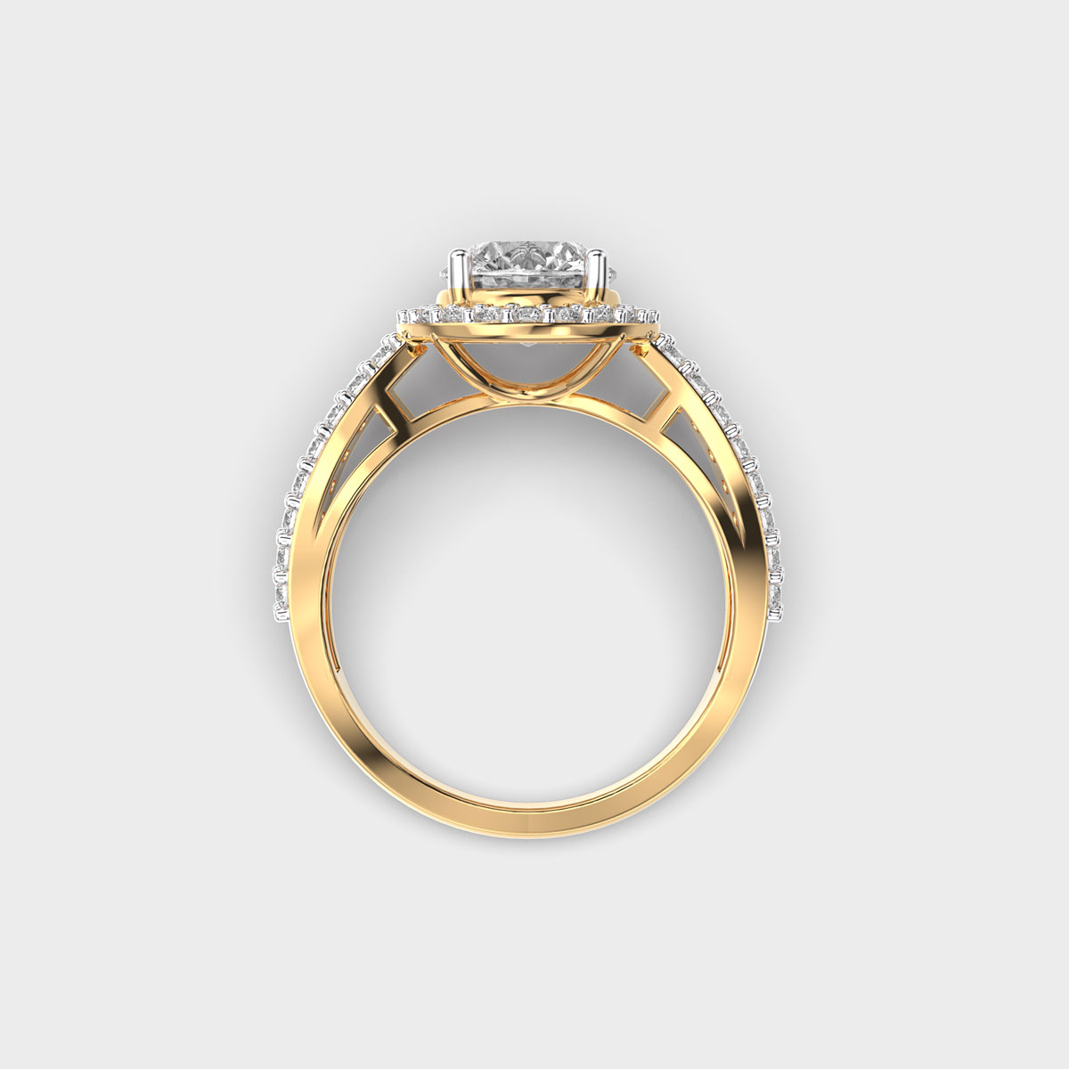 Dazzling Round Padma Cut Diamond Ring