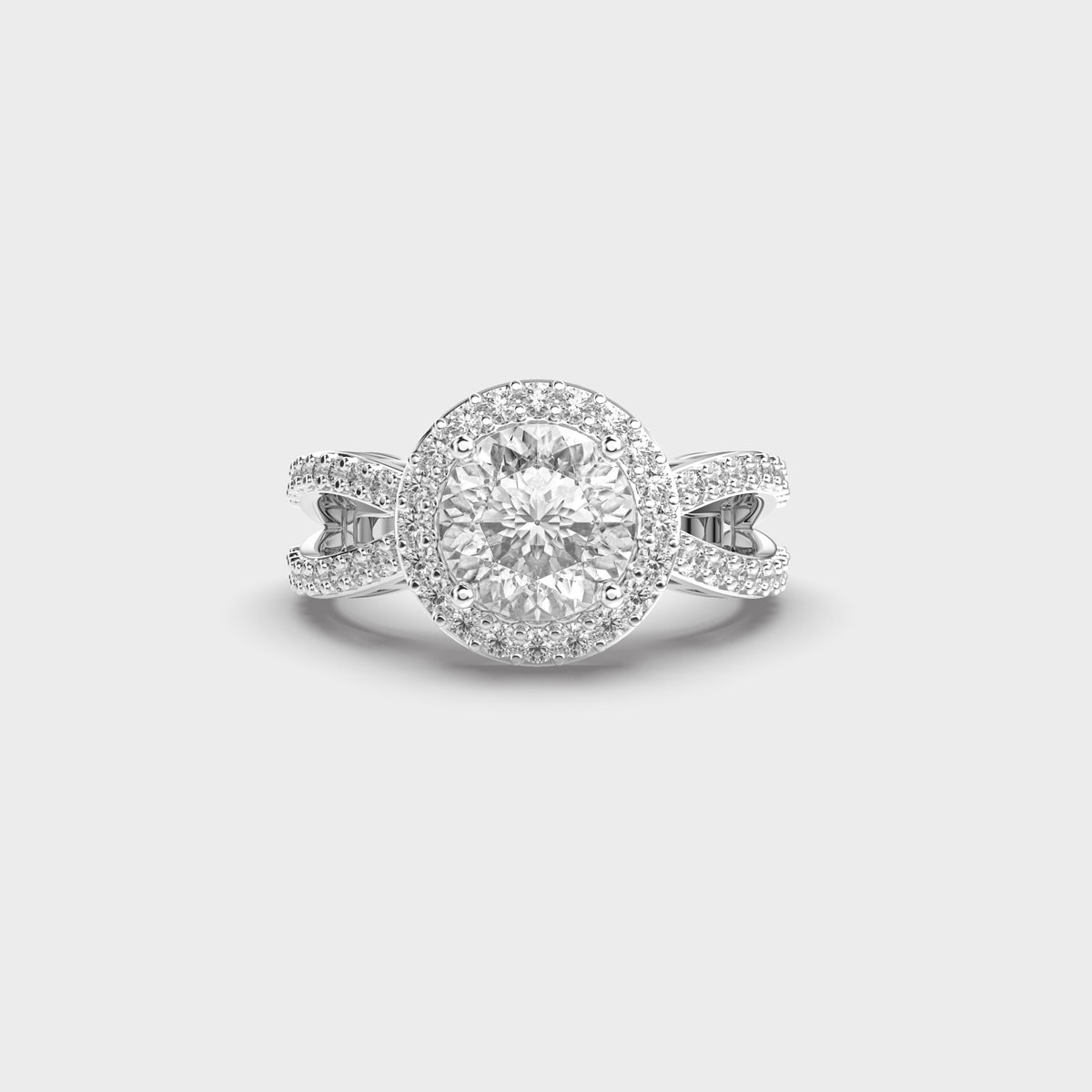 Dazzling Round Padma Cut Diamond Ring