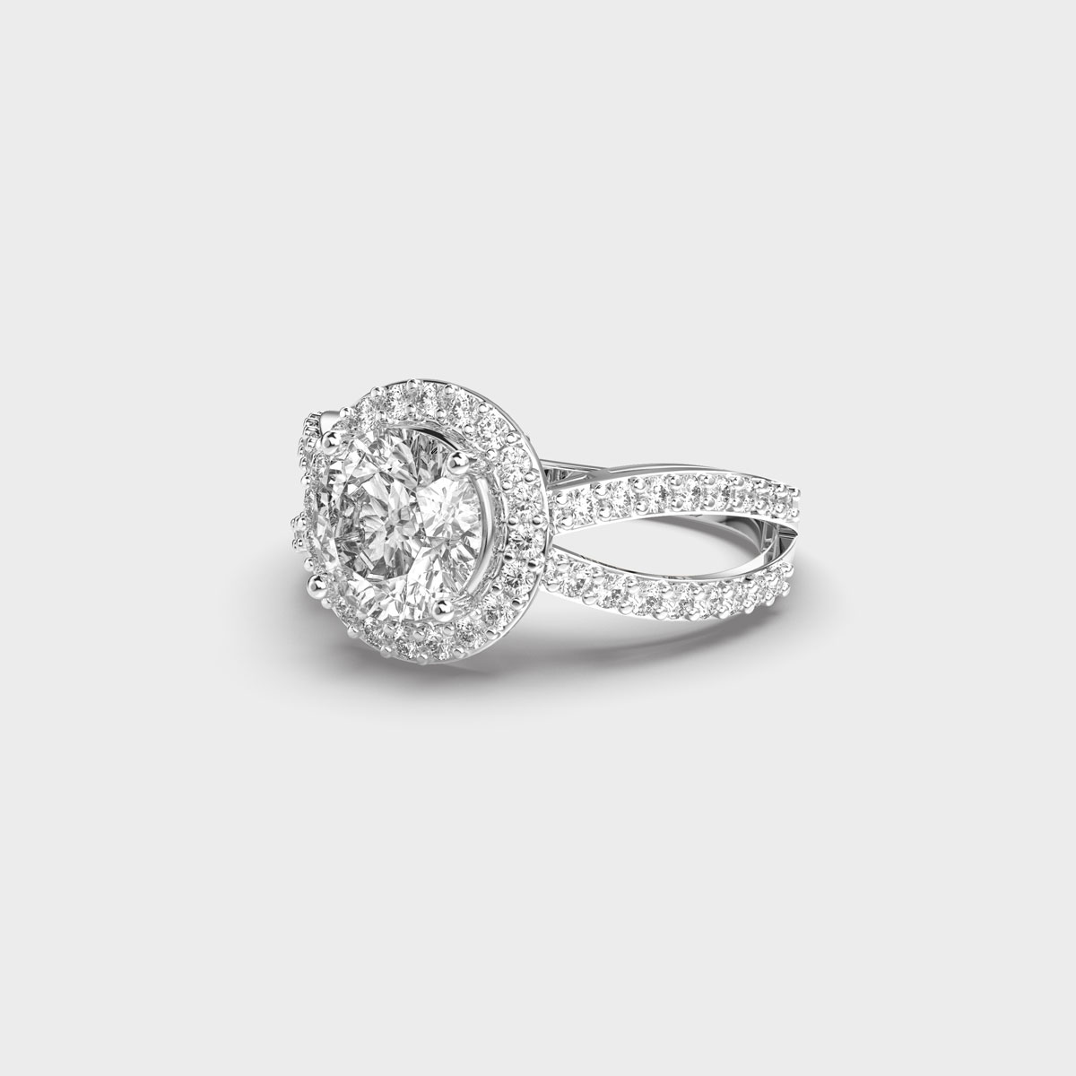 Dazzling Round Padma Cut Diamond Ring