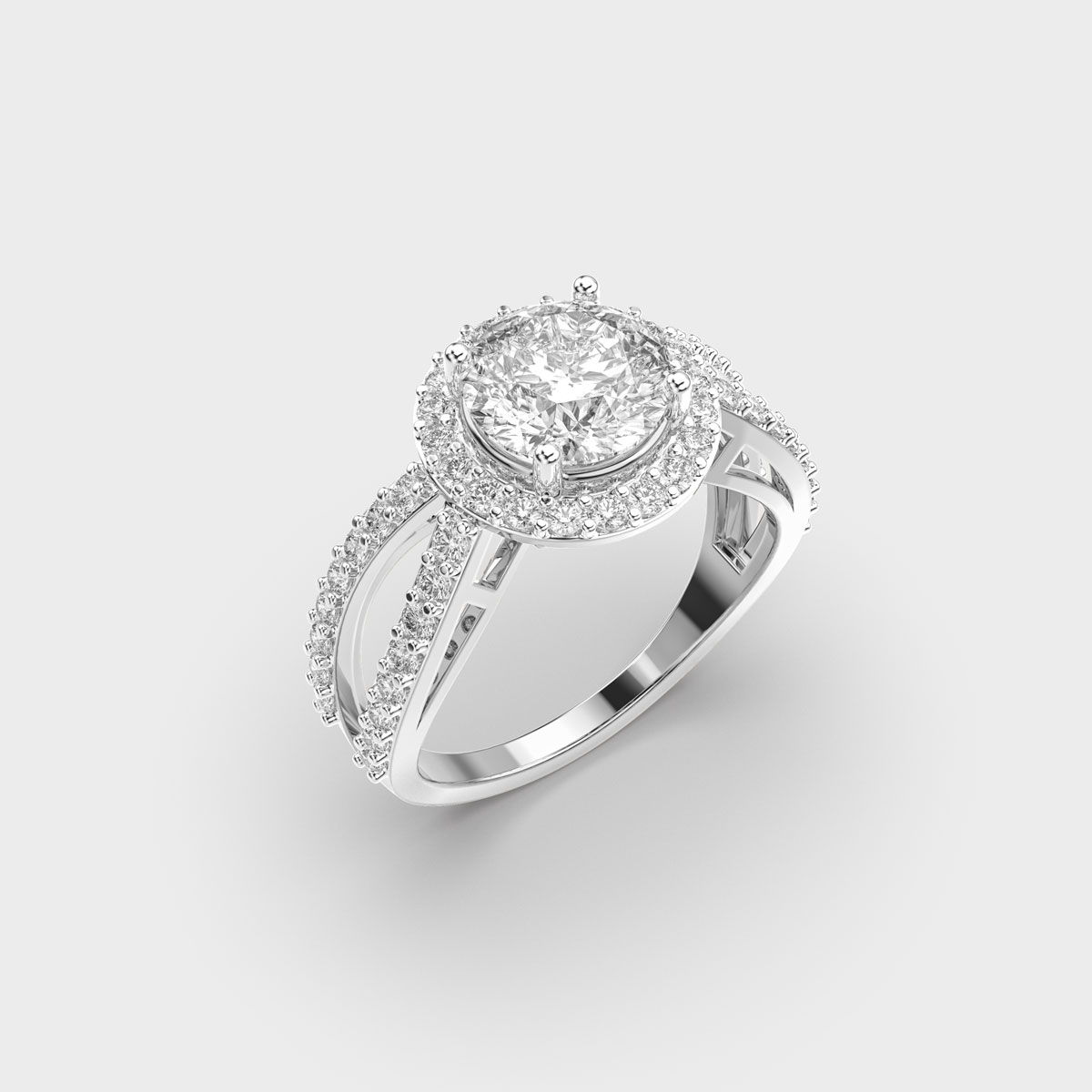 Dazzling Round Padma Cut Diamond Ring