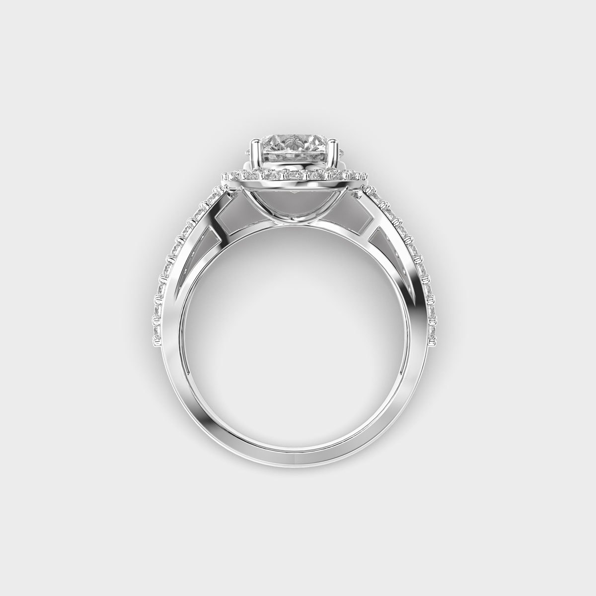 Dazzling Round Padma Cut Diamond Ring