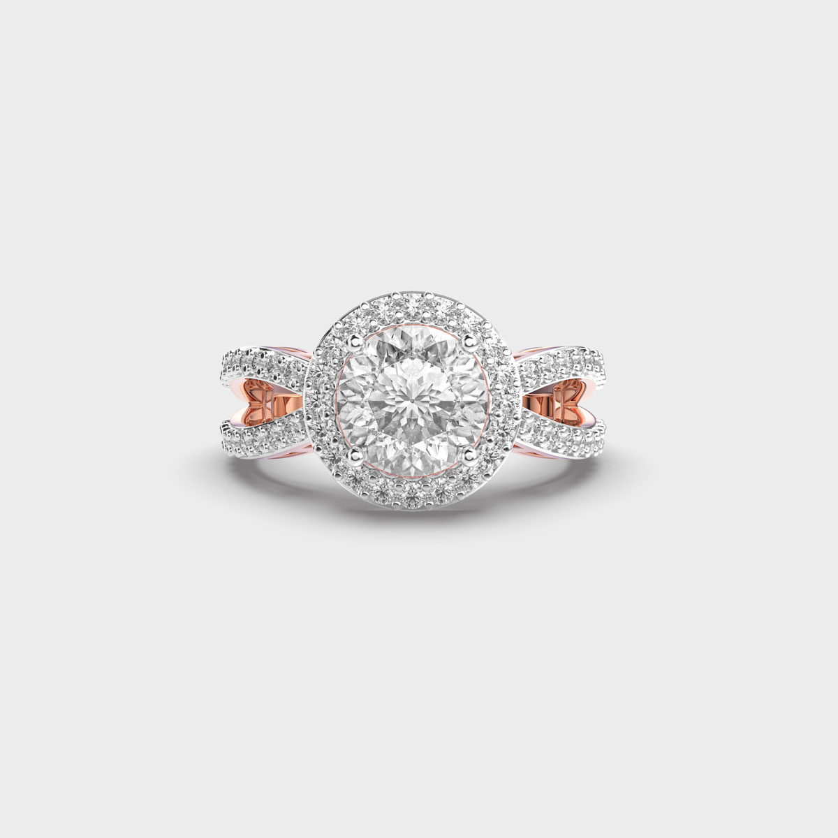 Dazzling Round Padma Cut Diamond Ring