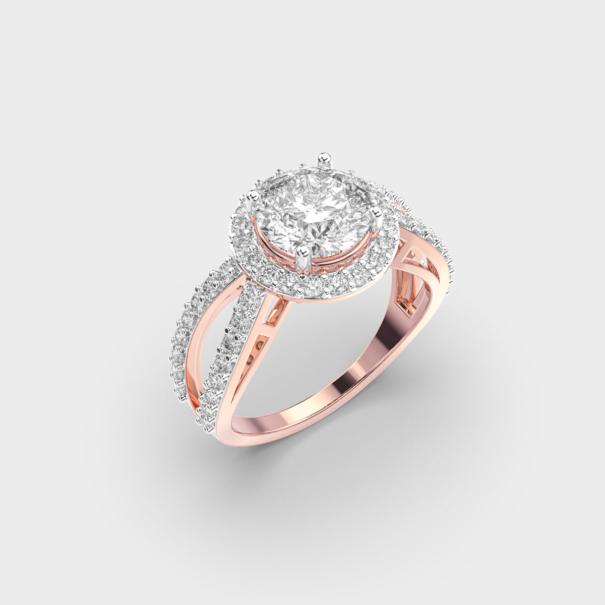 Dazzling Round Padma Cut Diamond Ring
