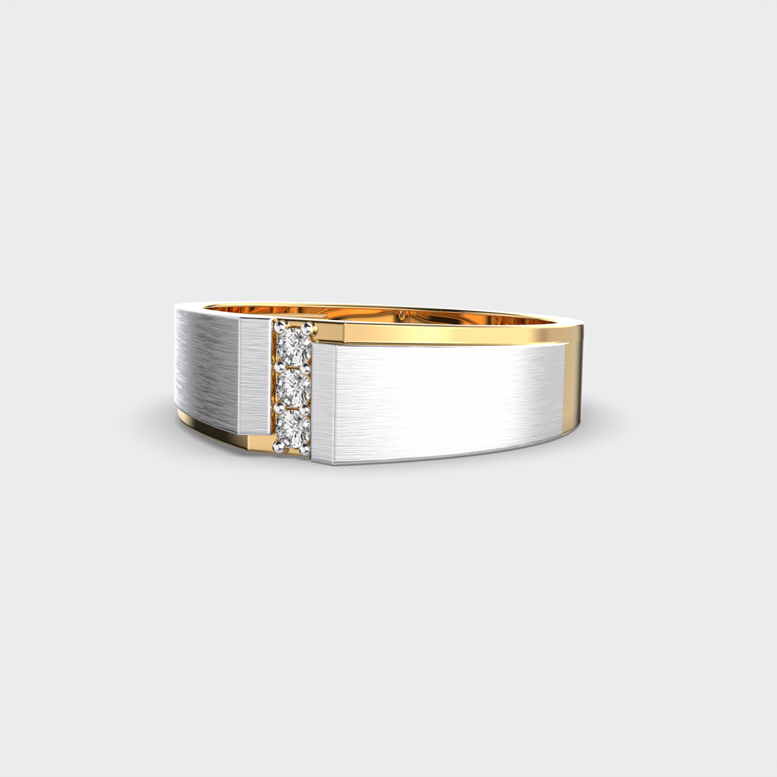 Silhouette Curve Men’s Diamond Ring