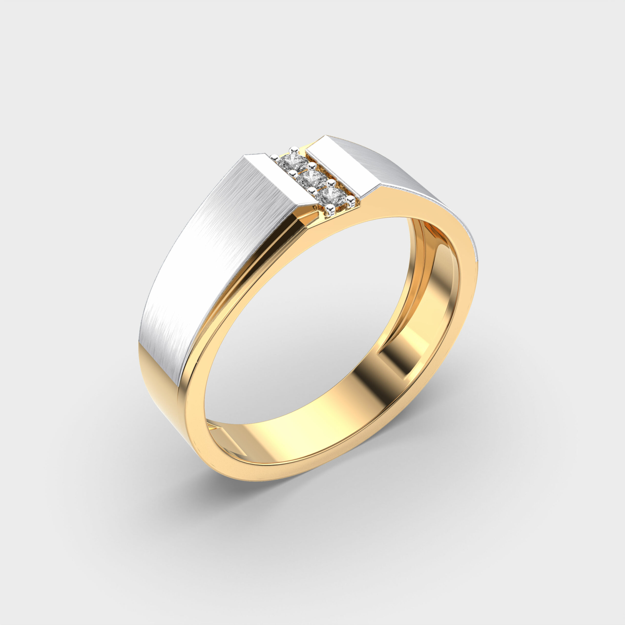 Silhouette Curve Men’s Diamond Ring