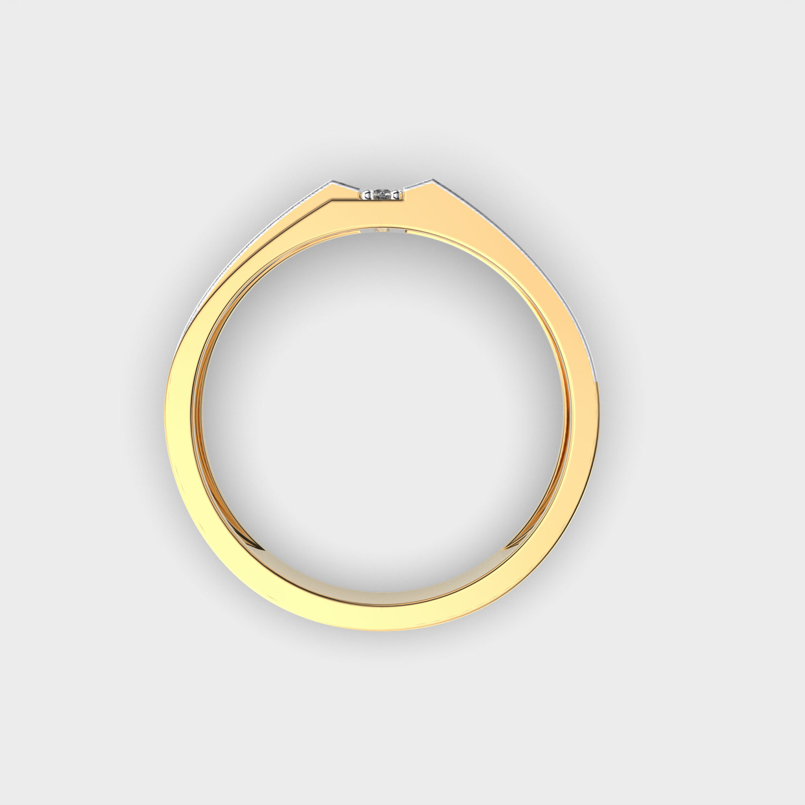 Silhouette Curve Men’s Diamond Ring