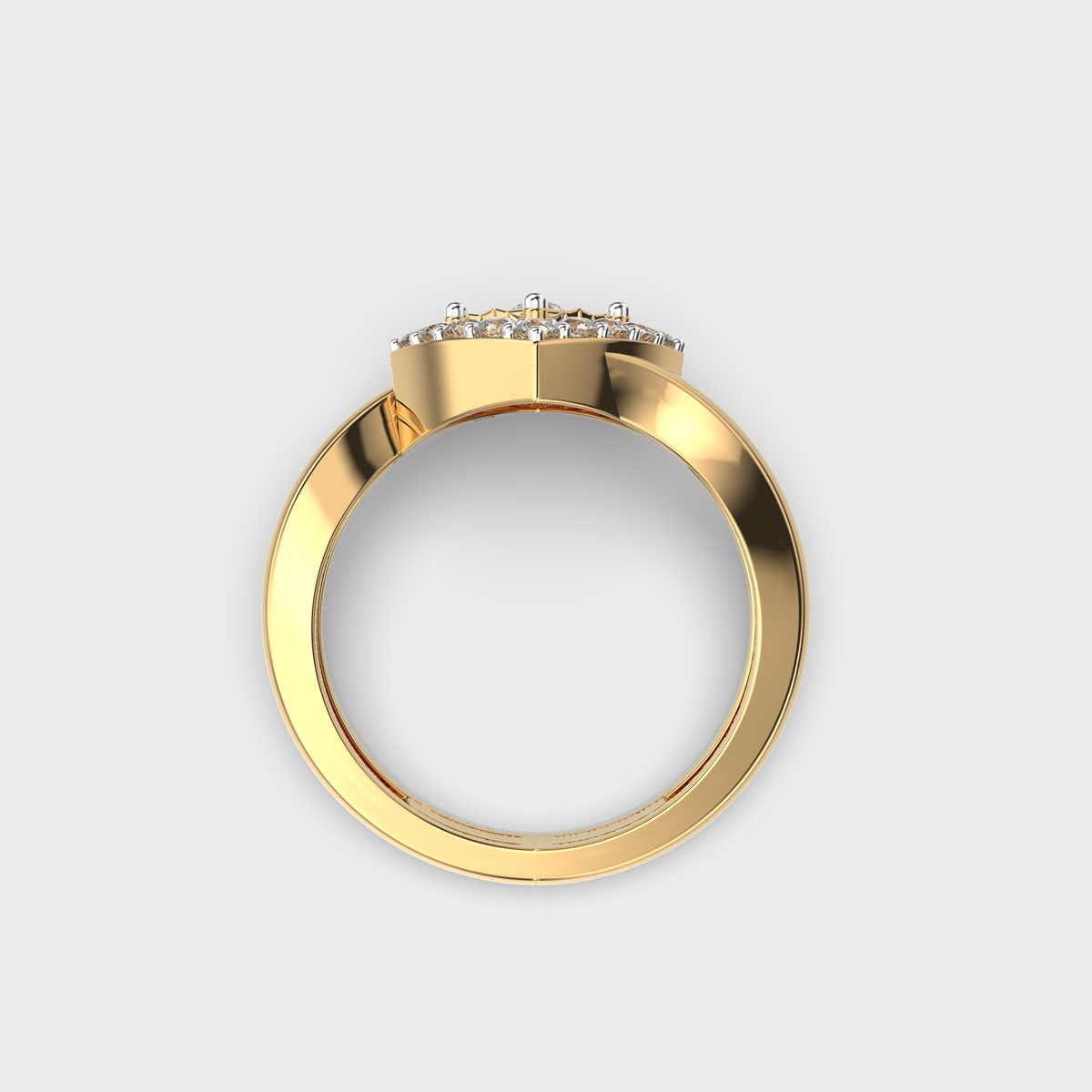 Quaint Quad Diamond Encrusted Ring