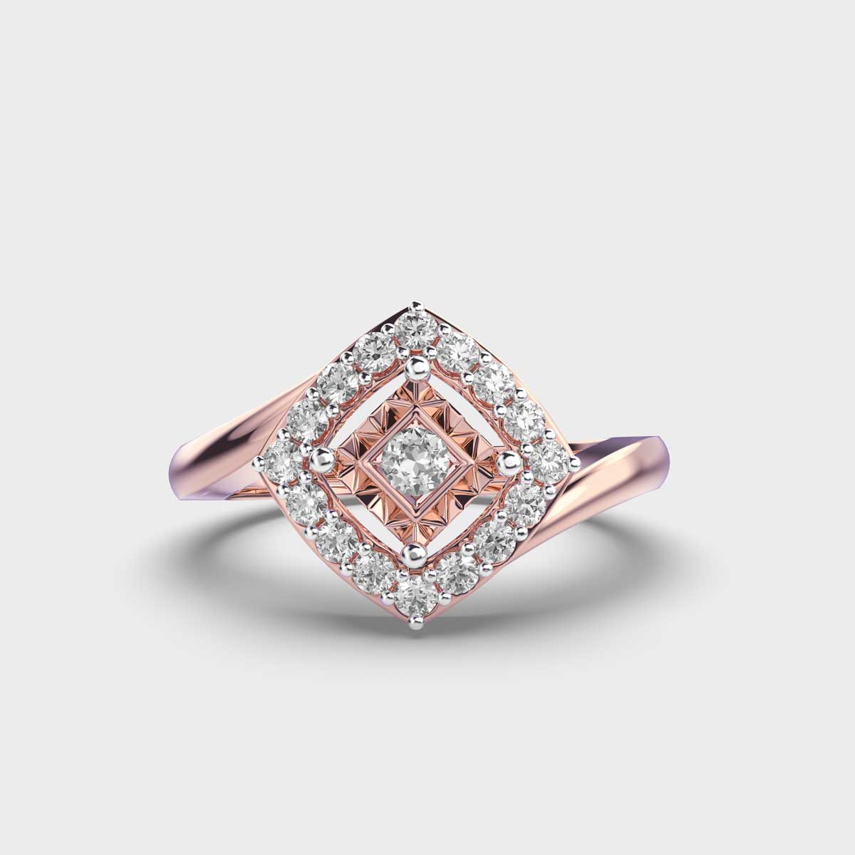 Quaint Quad Diamond Encrusted Ring